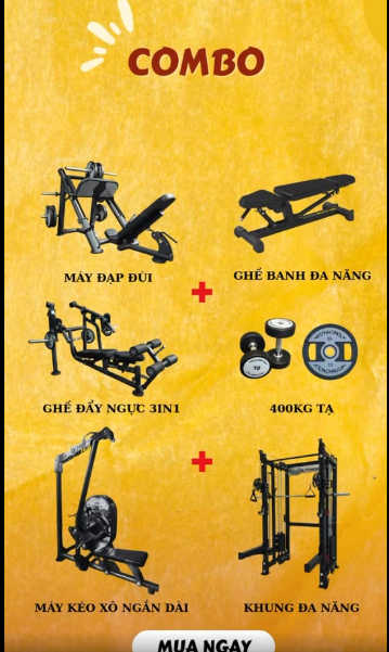 Danh sách chi tiết và giá tham khảo gym tại nhà.